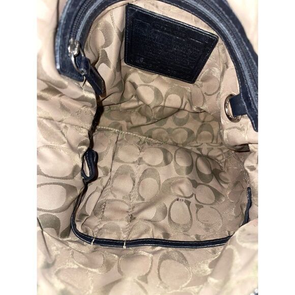 Vintage COACH 9326 Legacy Slim Black Leather Duffle Shoulder Bag Hangtag - Picture 9 of 12